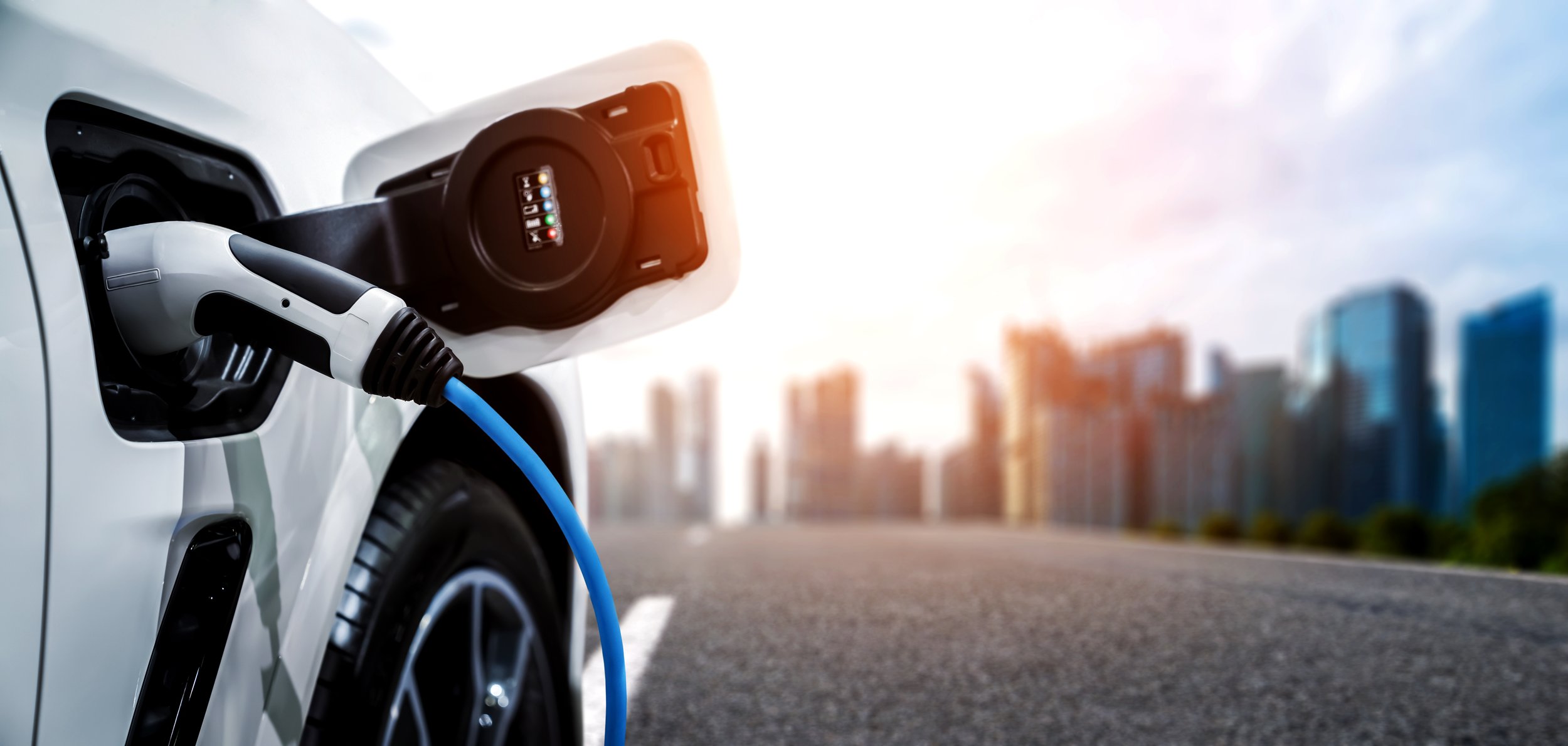 Home EV charger installed on garage wall